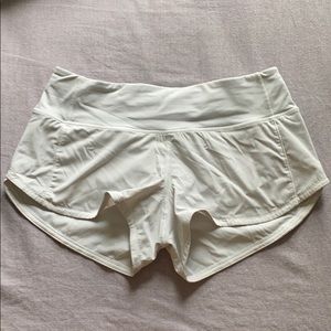 Lululemon White Athletic Shorts Size 2
